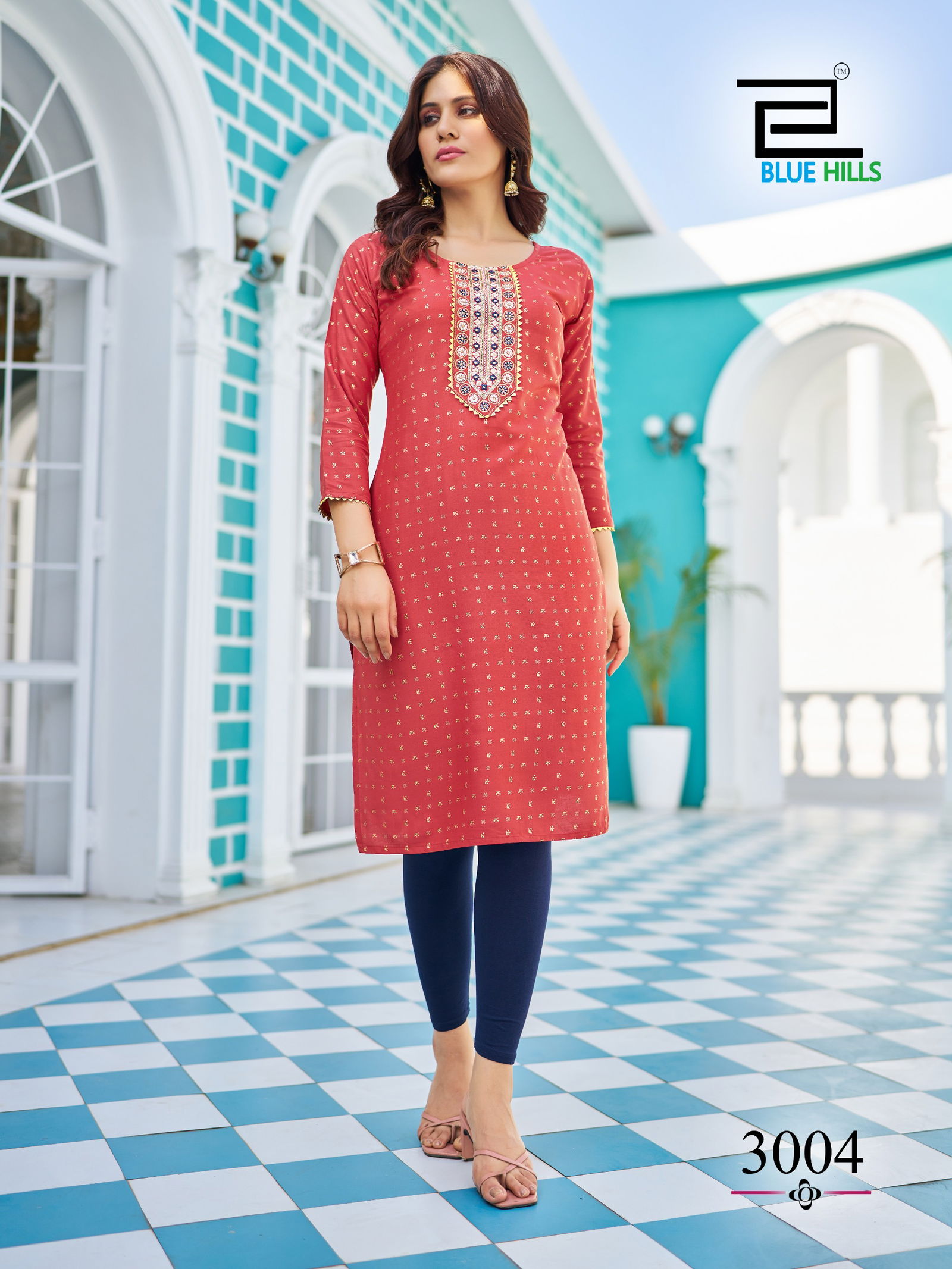 City Light Vol 3 By Blue Hills Rayon Foil Printed Plus Size Kurti Wholesale Price In Surat